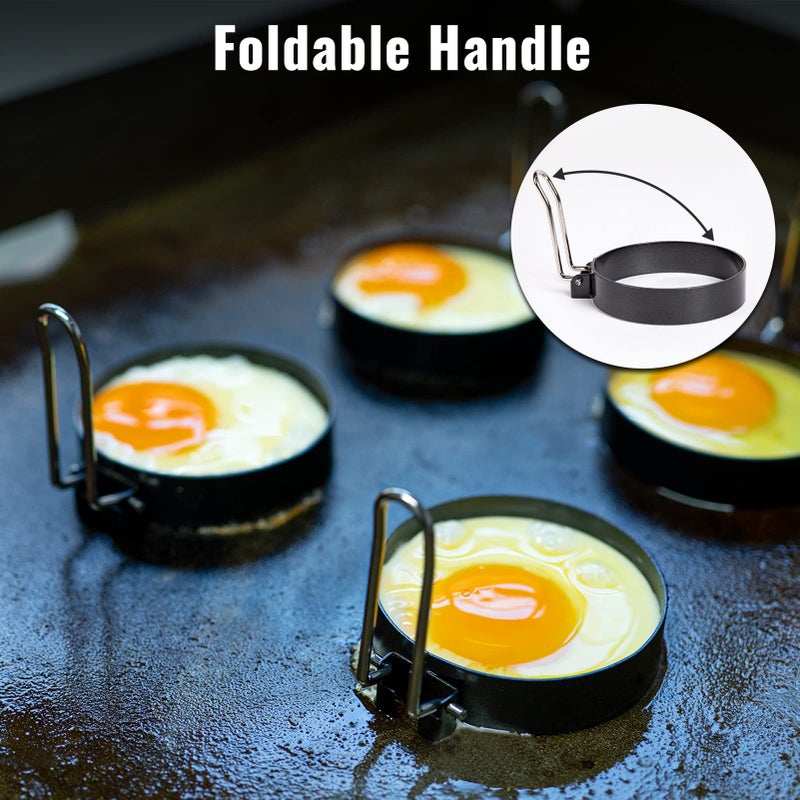 SHINESTAR 6-Piece Griddle Breakfast Kit for Blackstone - Complete Set of Griddle Accessories Including Pancake Batter Dispenser, Bacon Press, and Egg Rings - Image 4